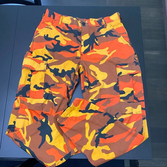 rothco bdu savage orange camo cargo pants